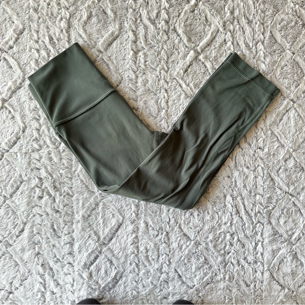 Lululemon Align Crop (19") Dark Forest size 2